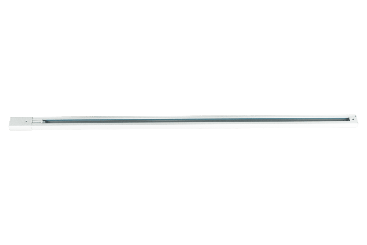 Rail 1m Ensemble Blanc De Aneta Lighting - Ce rail comprend 1 connecteur, 1 embout et 1 connecteur droit.