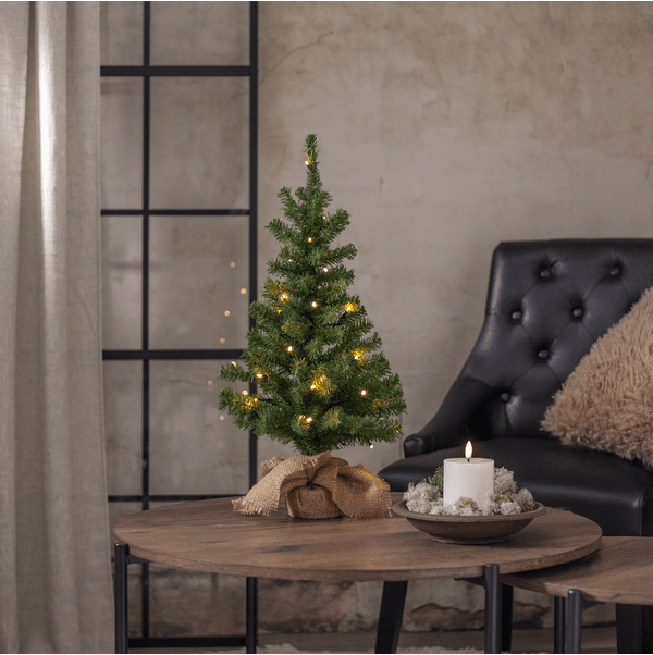 Toppy 60cm Vert De Star Trading - Sapin de No&euml;l d&eacute;coratif de table avec 20 lumi&egrave;res LED blanc chaud.