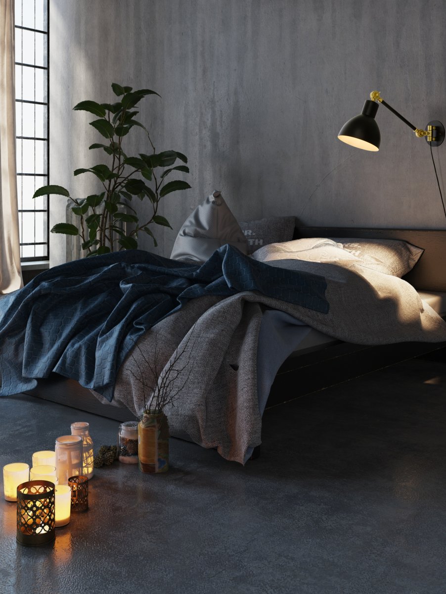 Dublin 40cm Noir applique murale De Aneta Lighting - 