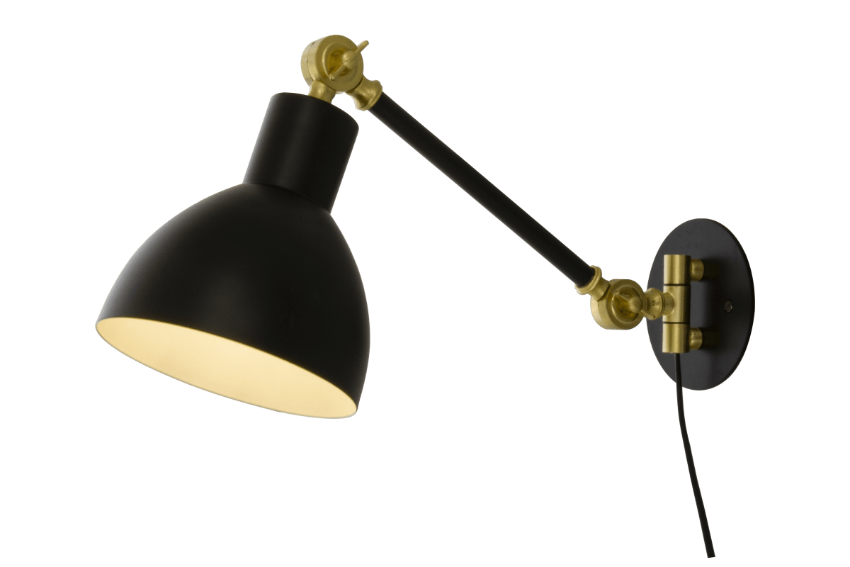 Dublin 40cm Noir applique murale De Aneta Lighting - 