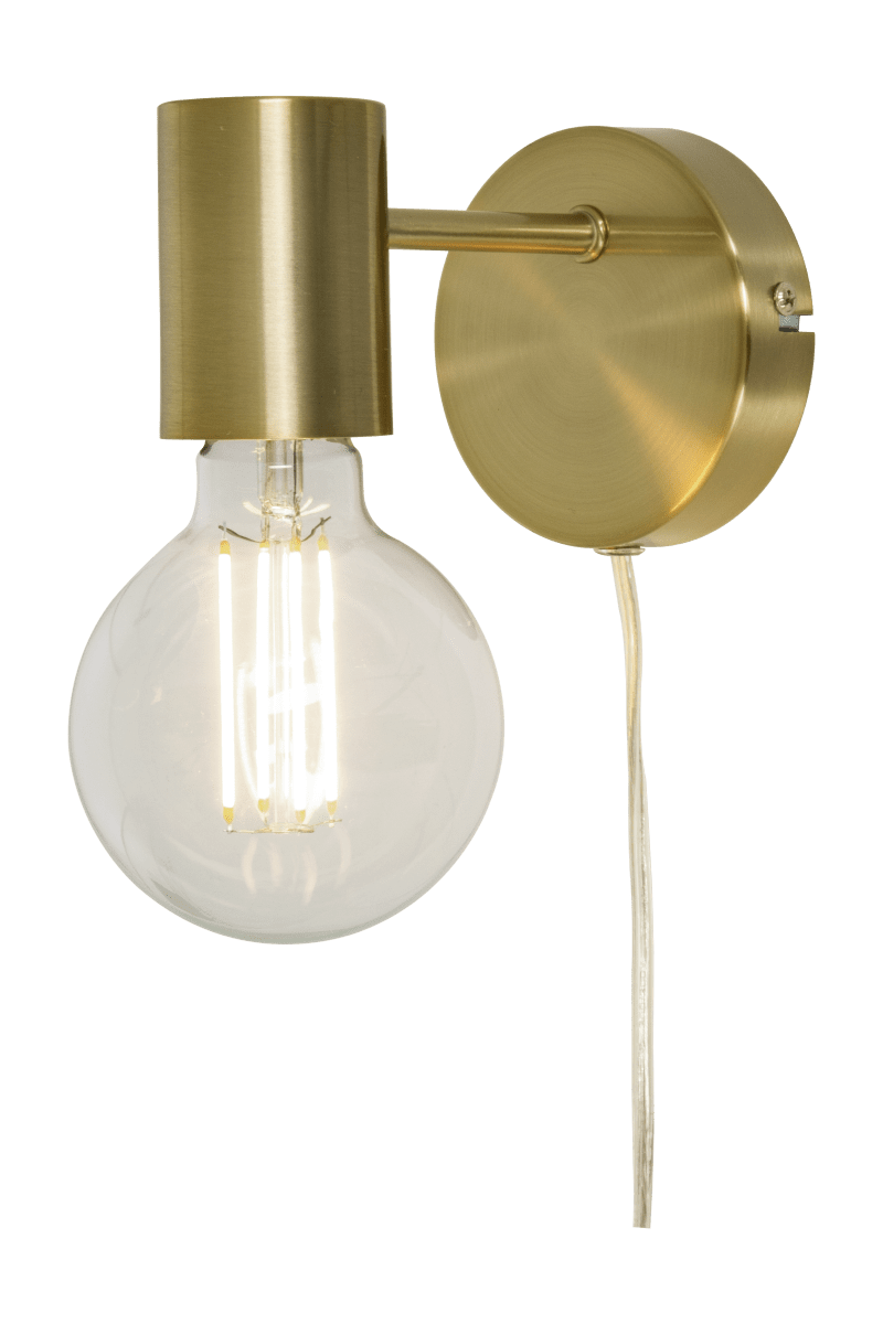 Strict 13cm Laiton mat applique murale De Aneta Lighting - L'applique murale Strict en laiton mat a un design élégant qui peut être facilement modifié en fonction de l'occasion.