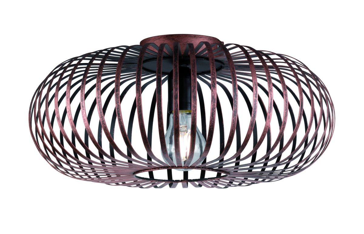 Johann Ø40 Cuivre antique plafonnier De Trio Lighting - Le plafonnier JOHANN est un objet design unique avec ses multiples supports métalliques qui forment un abat-jour harmonieux.