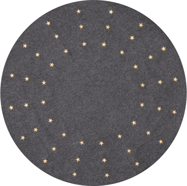 Tapis Pour Sapin De Noël Gris De Star Trading - Gris; Tapis en &eacute;pic&eacute;a de 80 cm de diam&egrave;tre.