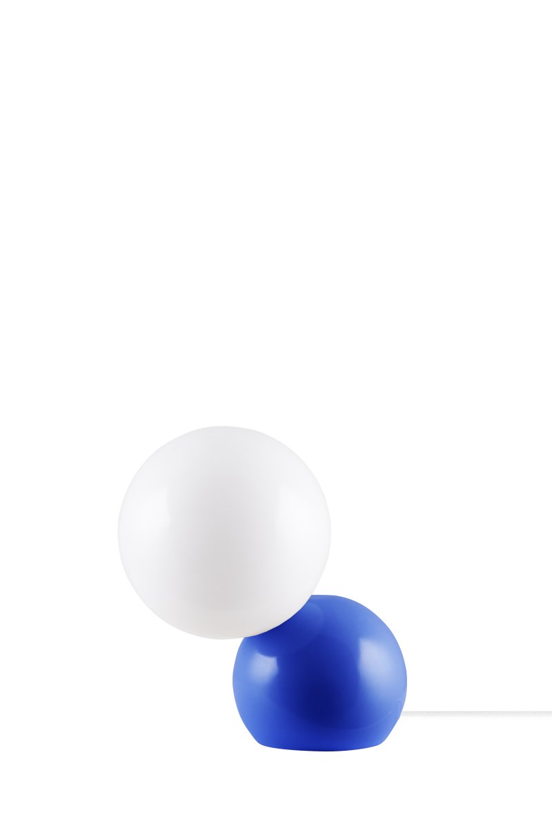 Ripley 17cm Bleu lampe de table De Globen Lighting - Le c&acirc;ble de 2 m avec interrupteur et prise est inclus.