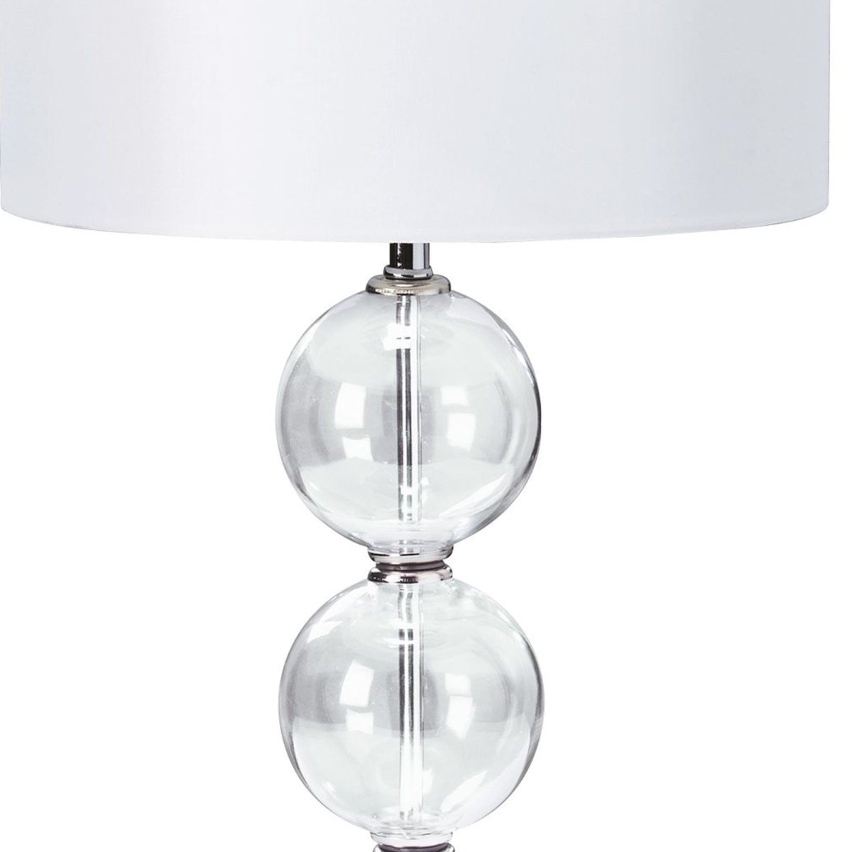 Bliss 58cm Chrome lampe de table De Searchlight - L'abat-jour blanc complète parfaitement la base chromée brillante et fournit une lumière douce et agréable.