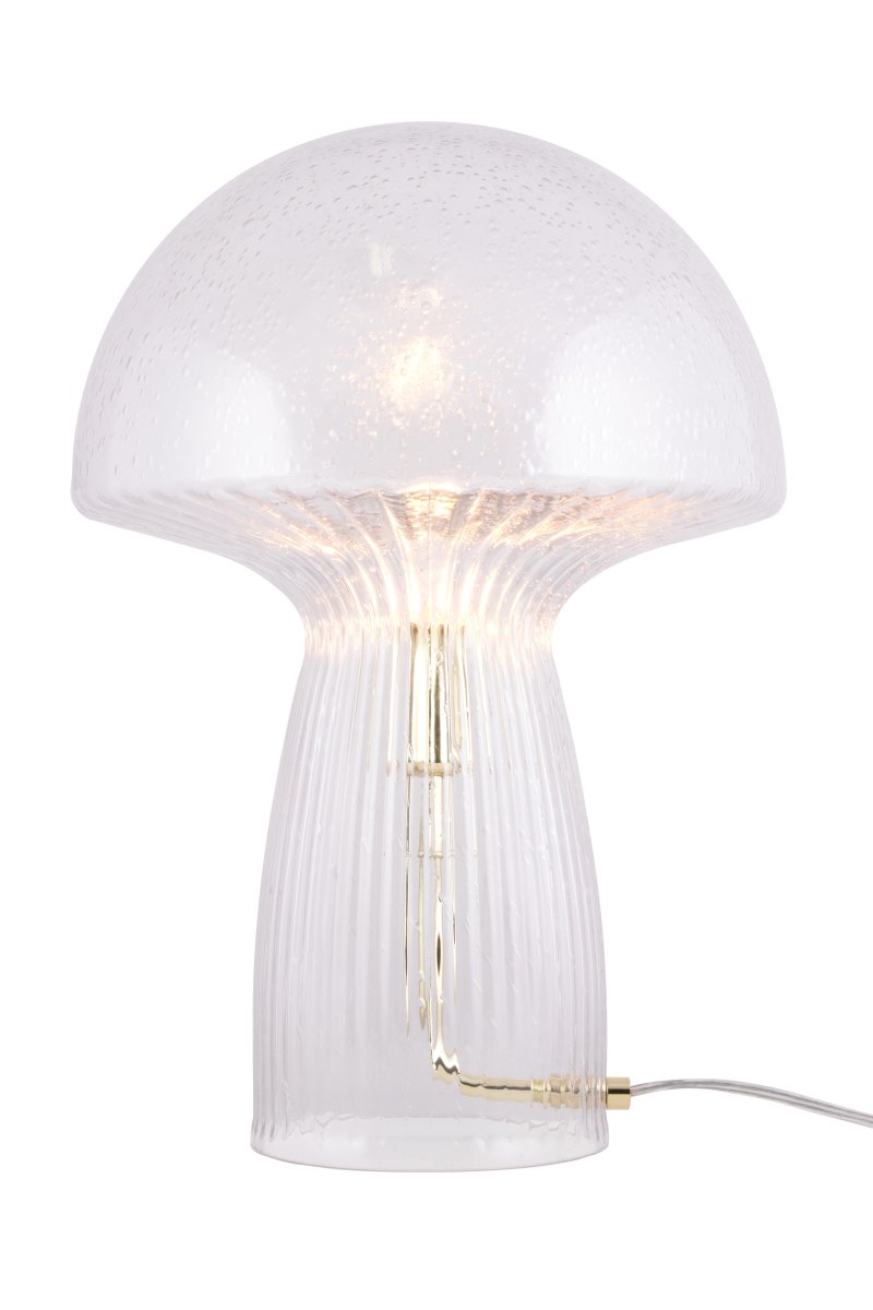 Fungo 42cm Transparent lampe de table De Globen Lighting - Chaque lampe est soufflée bouche et unique, ce qui entraîne des variations de couleur, d'épaisseur du verre et de nombre de bulles.
