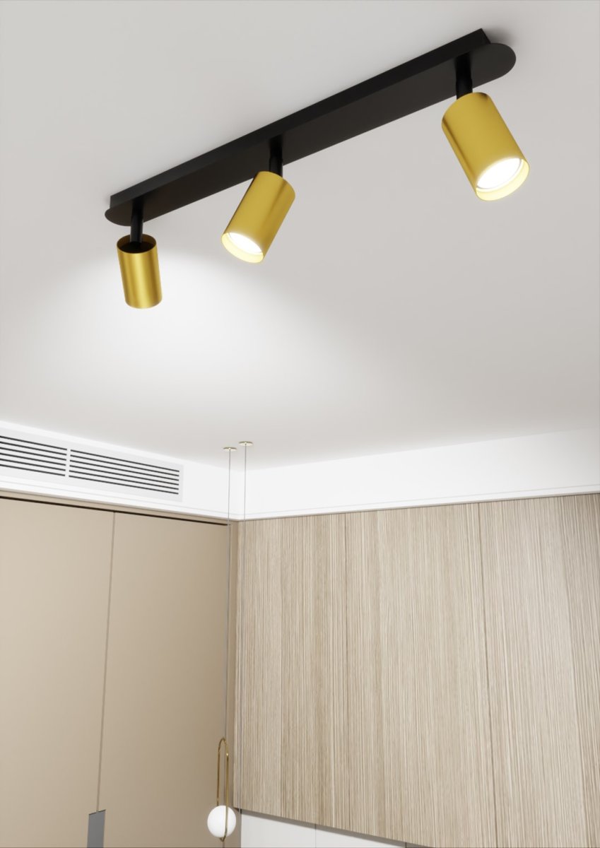 Zen 3 Or spot De Emibig Lighting - Zen est une s&eacute;rie de spots qui s'int&egrave;gre parfaitement dans les int&eacute;rieurs modernes et classiques.