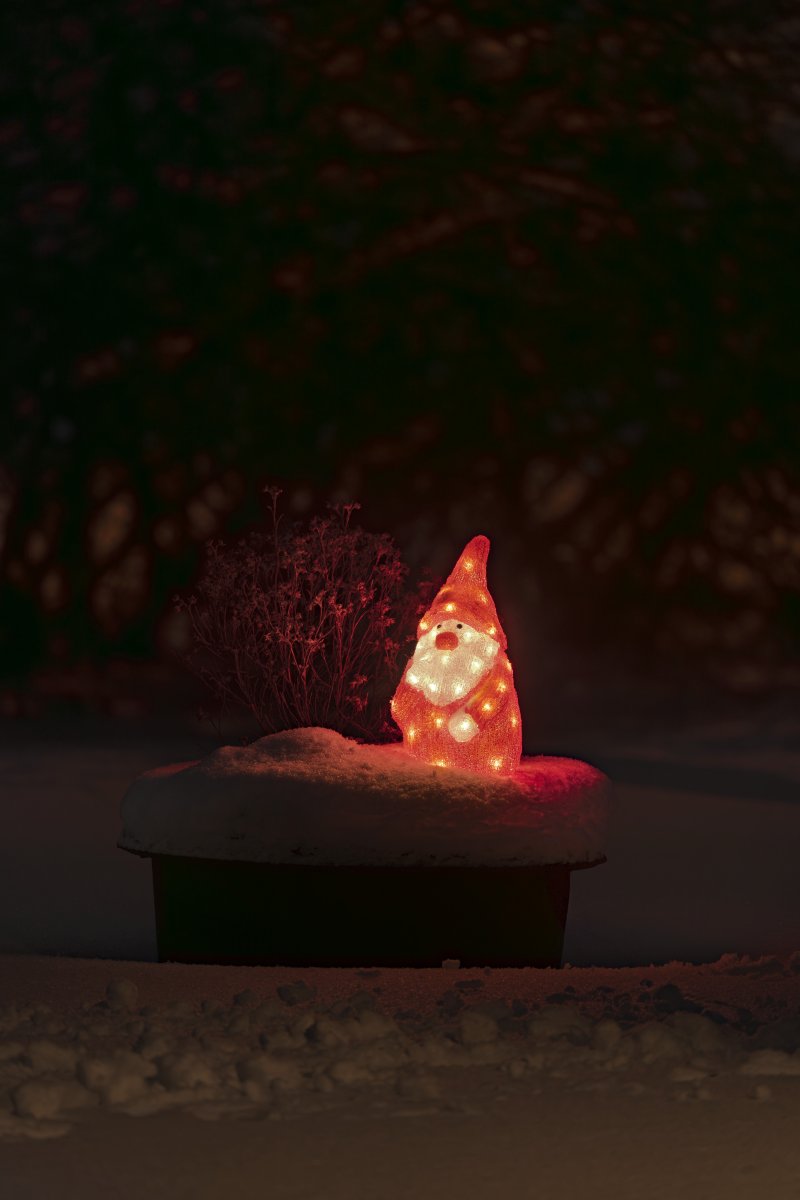Père Noël en acrylique ROUGE De Konstsmide - Cr&eacute;ez une ambiance de No&euml;l chaleureuse et festive avec ce P&egrave;re No&euml;l d&eacute;coratif en acrylique.
