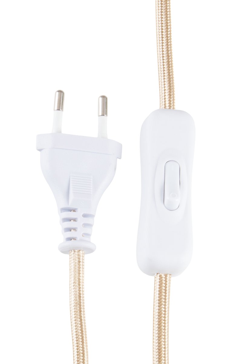 Iris 40cm Blanc lampe de table De Globen Lighting - Iris est une magnifique lampe de table en verre color&eacute; avec bulles d'air souffl&eacute;es, accompagn&eacute;e d'un abat-jour en coton assorti, dont la partie sup&eacute;rieure est s&egrave;che et assortie au pied.