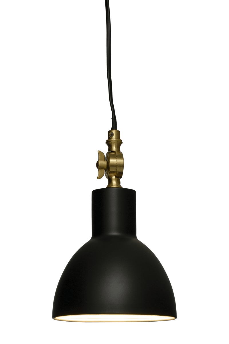 Dublin Ø15 Noir lampe de fenêtre De Aneta Lighting - Elle est fournie avec un câble de 4 mètres, un interrupteur et une prise.