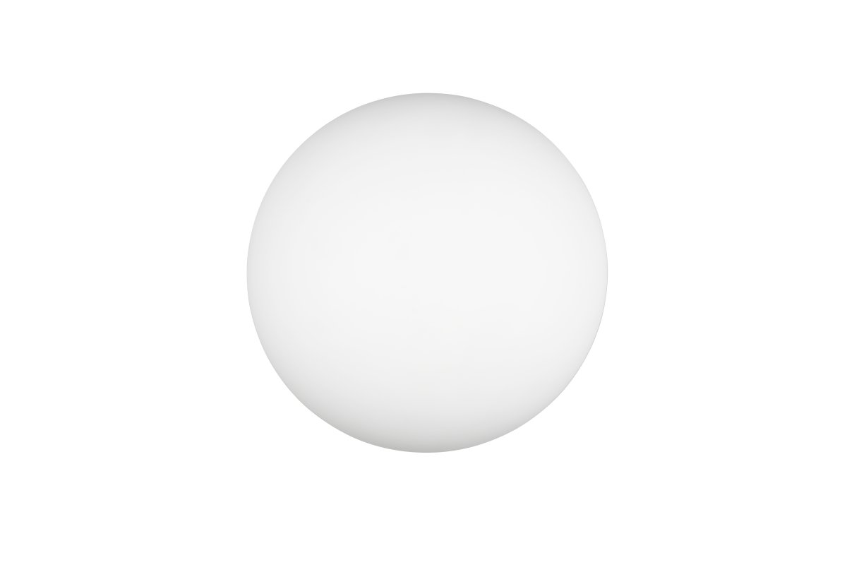 Fomento Ø30 Noir plafonnier De Trio Lighting - L'élégant abat-jour elliptique en verre opale confère à la lampe une touche particulière et répartit la lumière uniformément.