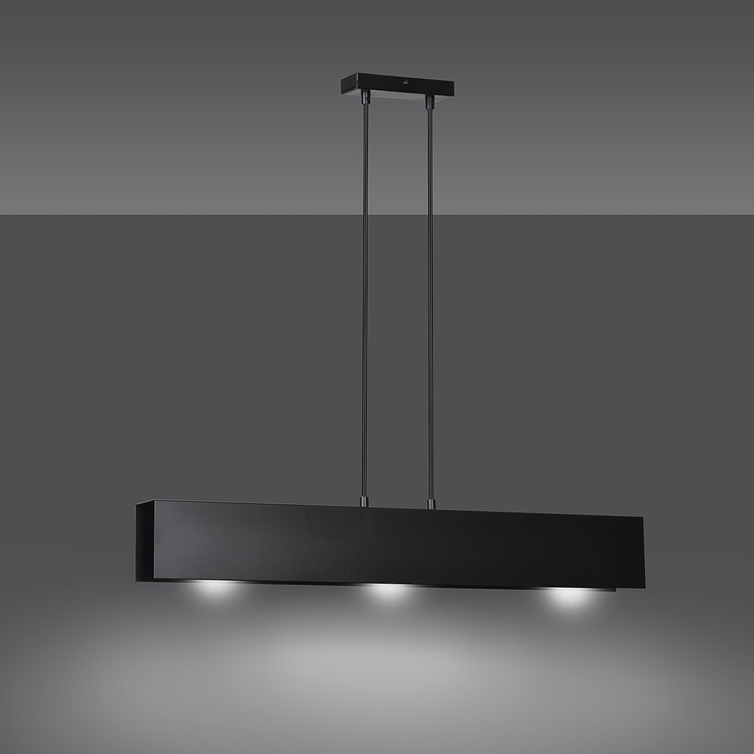 Gentor 72cm Noir suspension De Emibig Lighting - Il est recommand&eacute; de le placer au-dessus du bureau, de la table &agrave; manger ou du comptoir de la cuisine.