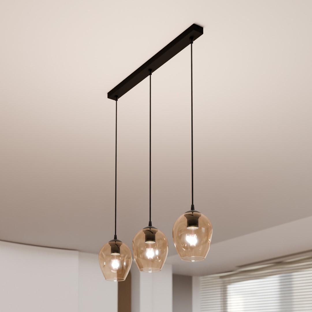 Istar 70cm Ambre suspension De Emibig Lighting - Istar est une collection de plafonniers polyvalente et intemporelle.