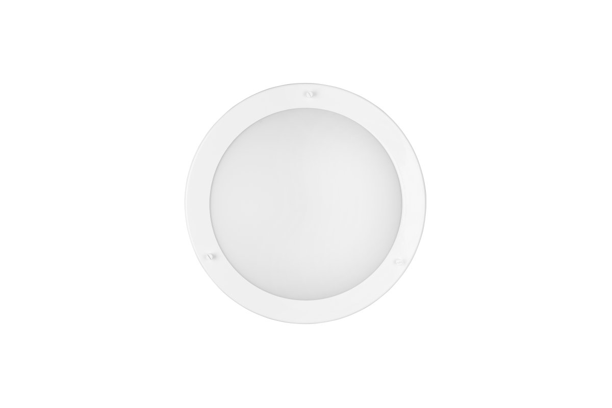 Condus Ø32 Blanc lampe de salle de bain De Trio Lighting - Avec un diamètre de 31 cm et une hauteur de 8 cm, il est à la fois compact et élégant.