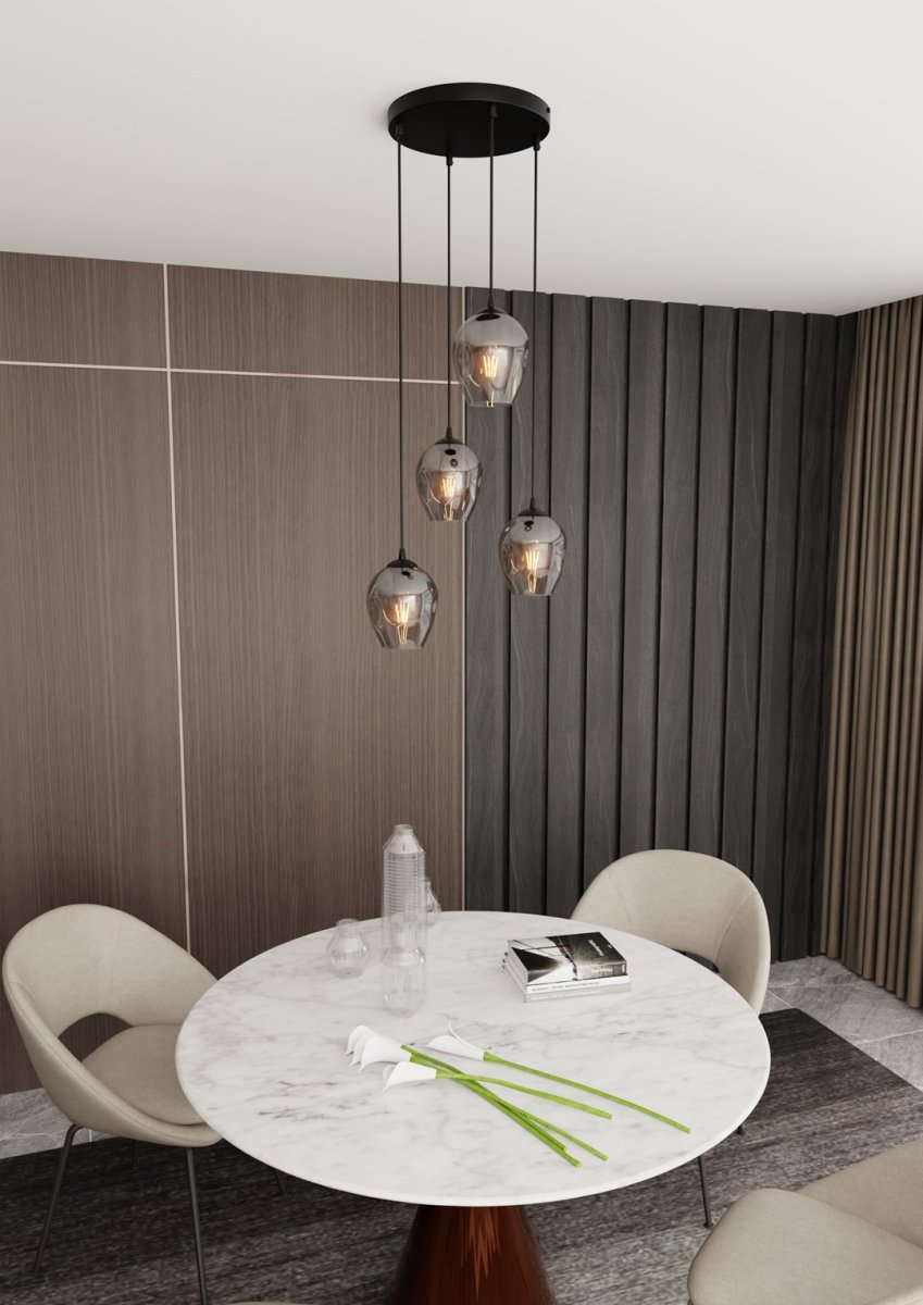 Istar Premium Ø40 Couleur fumée suspension De Emibig Lighting - Istar est une collection de plafonniers polyvalente et intemporelle.