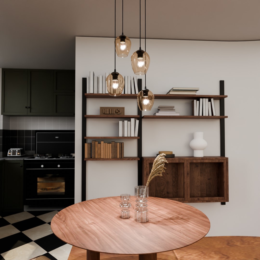 Istar Premium Ø40 Ambre suspension De Emibig Lighting - Istar est une collection de plafonniers polyvalente et intemporelle.