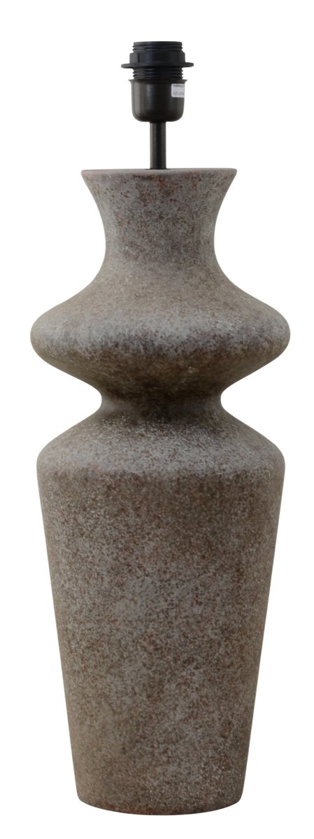  Belladonna 60cm Grå pied de lampe De Hallbergs - Denna dekorativa lampfot i keramik har en mjukt formad silhuett som ger ett elegant och organiskt uttryck.