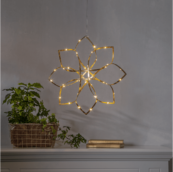 Amaze Ø40 Or De Star Trading - Une jolie d&eacute;coration &agrave; suspendre &agrave; une fen&ecirc;tre ou au mur pendant l'Avent et No&euml;l.