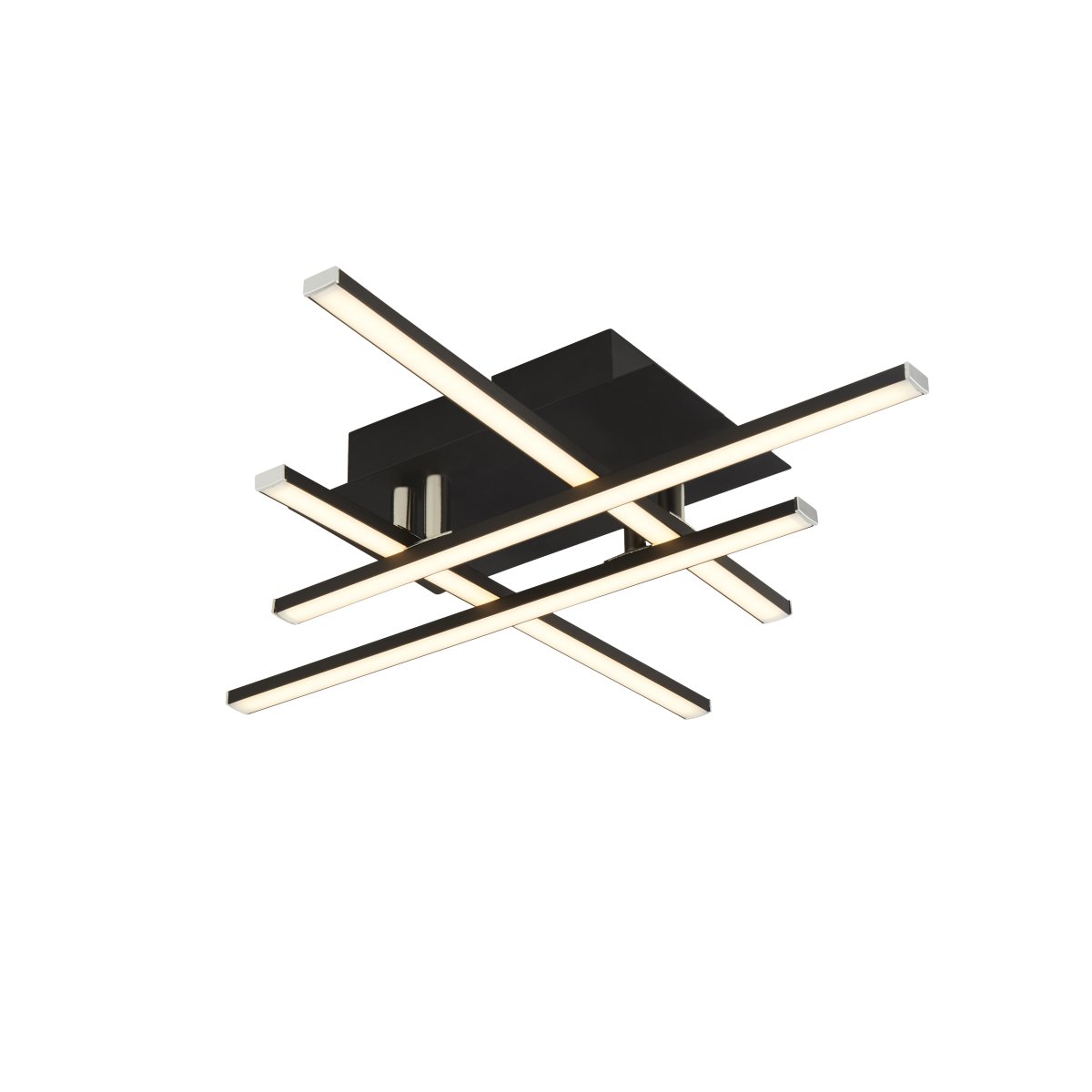 Matrix 45cm Noir mat plafonnier De Searchlight - Ce luminaire &eacute;l&eacute;gant et styl&eacute; est parfait pour les pi&egrave;ces &agrave; plafond bas, comme les chambres, les salons ou les couloirs, et ajoute un d&eacute;tail accrocheur.