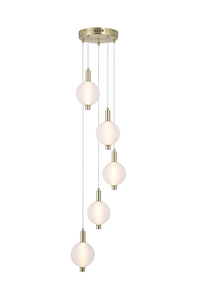 Luminique Ø47 Laiton suspension De Searchlight - Luminique est une suspension exclusive dont le design &eacute;l&eacute;gant sublime toute pi&egrave;ce.