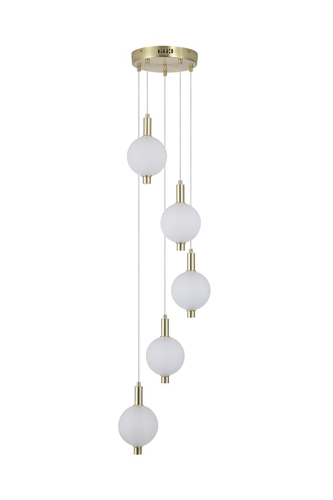 Luminique Ø47 Laiton suspension De Searchlight - Luminique est une suspension exclusive dont le design &eacute;l&eacute;gant sublime toute pi&egrave;ce.
