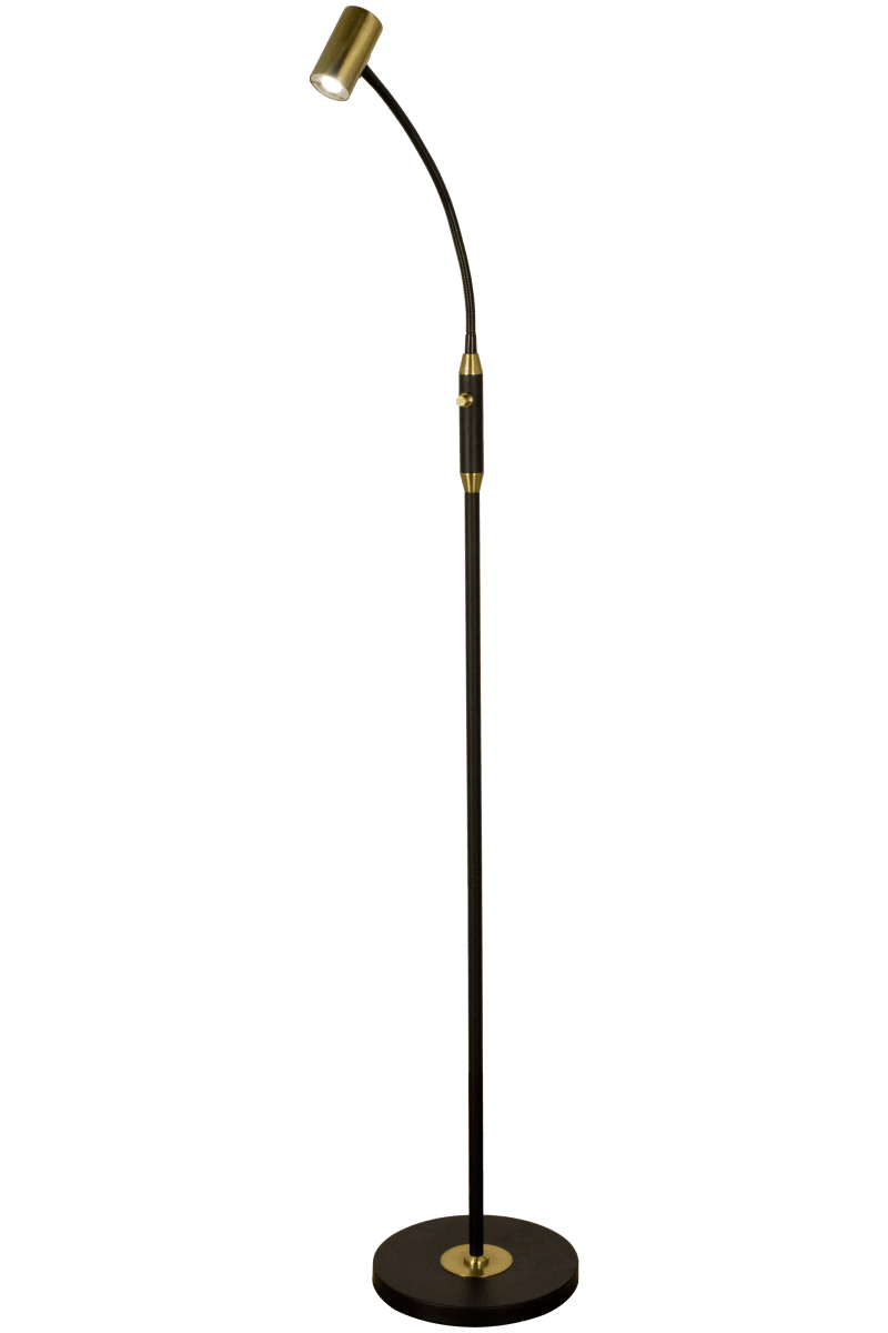 Gusto Noir lampadaire De Aneta Lighting - La température de couleur de la lumière dite blanche chaude est de 3000 Kelvin.