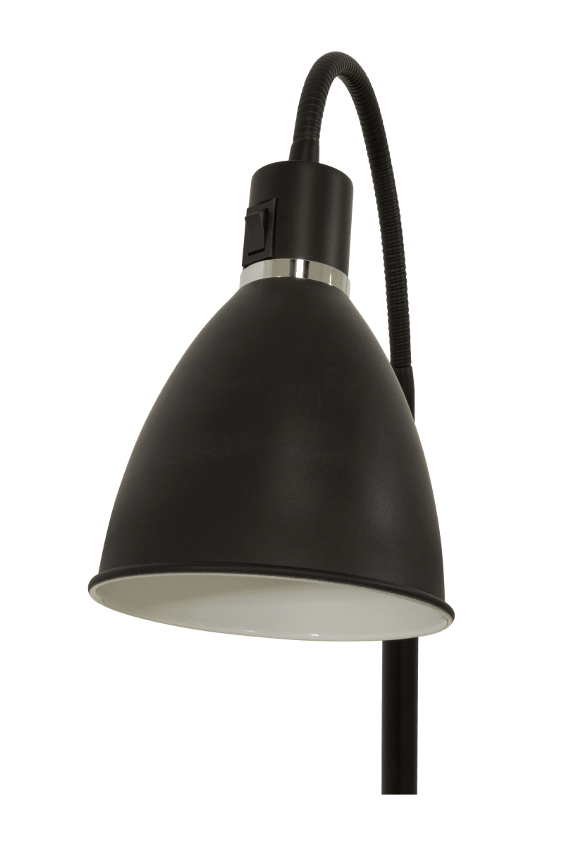 Idre 1 Noir lampadaire De Aneta Lighting - Le bras mobile en fait une lampe de lecture parfaite.