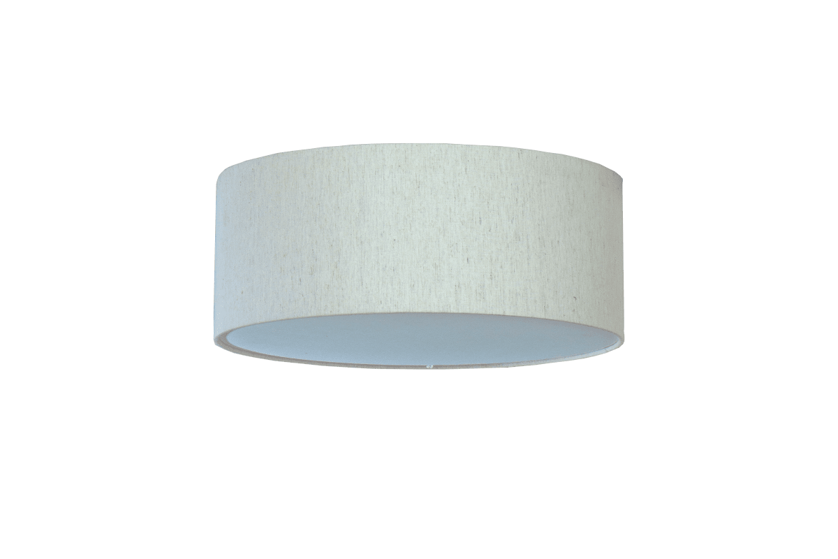 Bendir Ø38 Beige plafonnier De Aneta Lighting - Le plafonnier Fina Bendir avec abat-jour en tissu diffuse une lumière agréable et bien répartie dans la pièce.