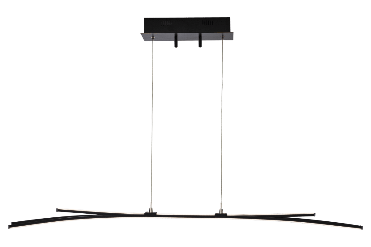 Svala 114cm Noir suspension De Aneta Lighting - Cache-piton en m&eacute;tal avec suspension &agrave; crochet et borne de connexion, montage sur prise de lampe possible.
