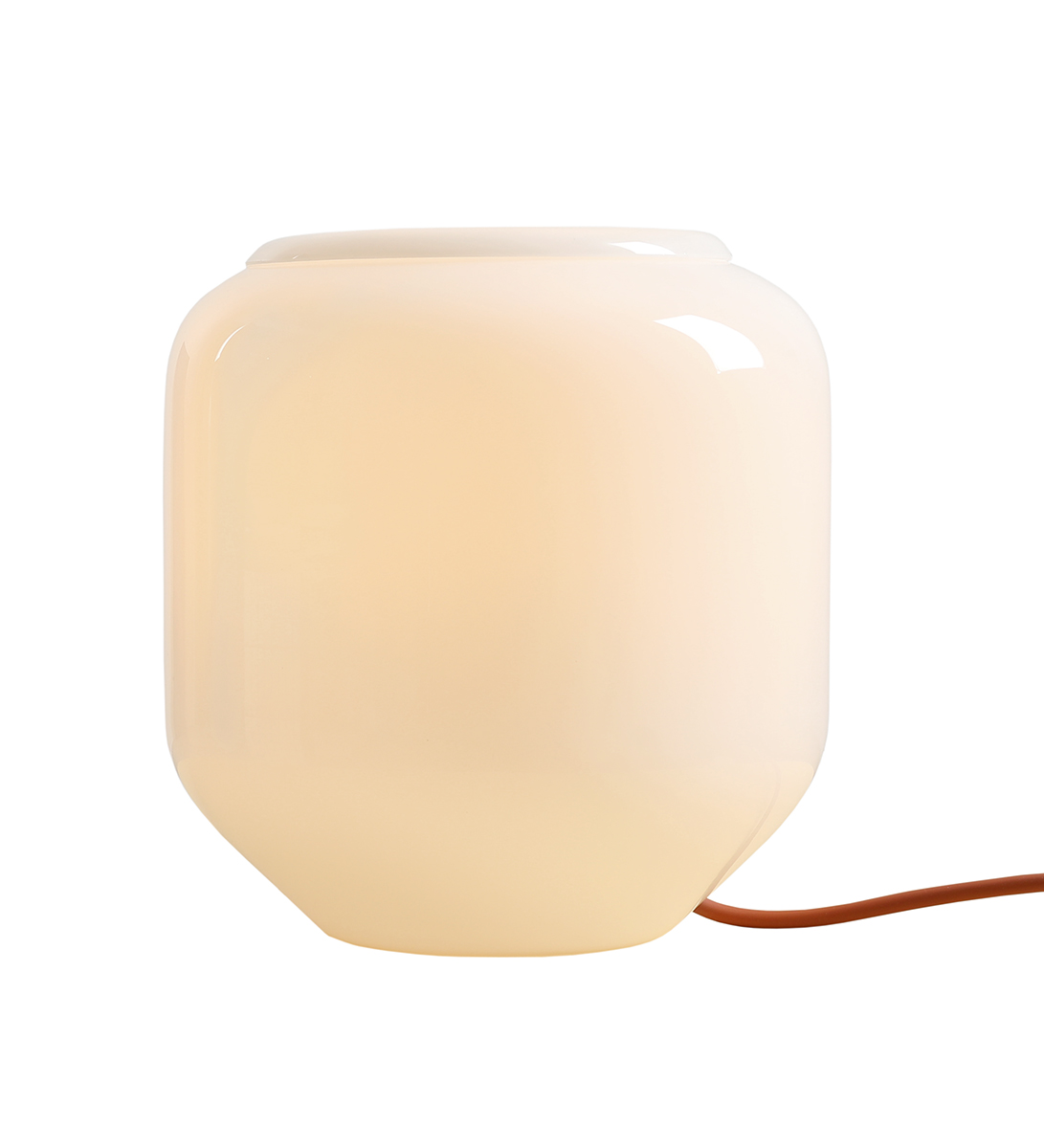 Flask 18cm Blanc/terre cuite lampe de table De Artera - Flask est une lampe de table &eacute;l&eacute;gante aux formes douces et arrondies et &agrave; la palette de couleurs modernes.