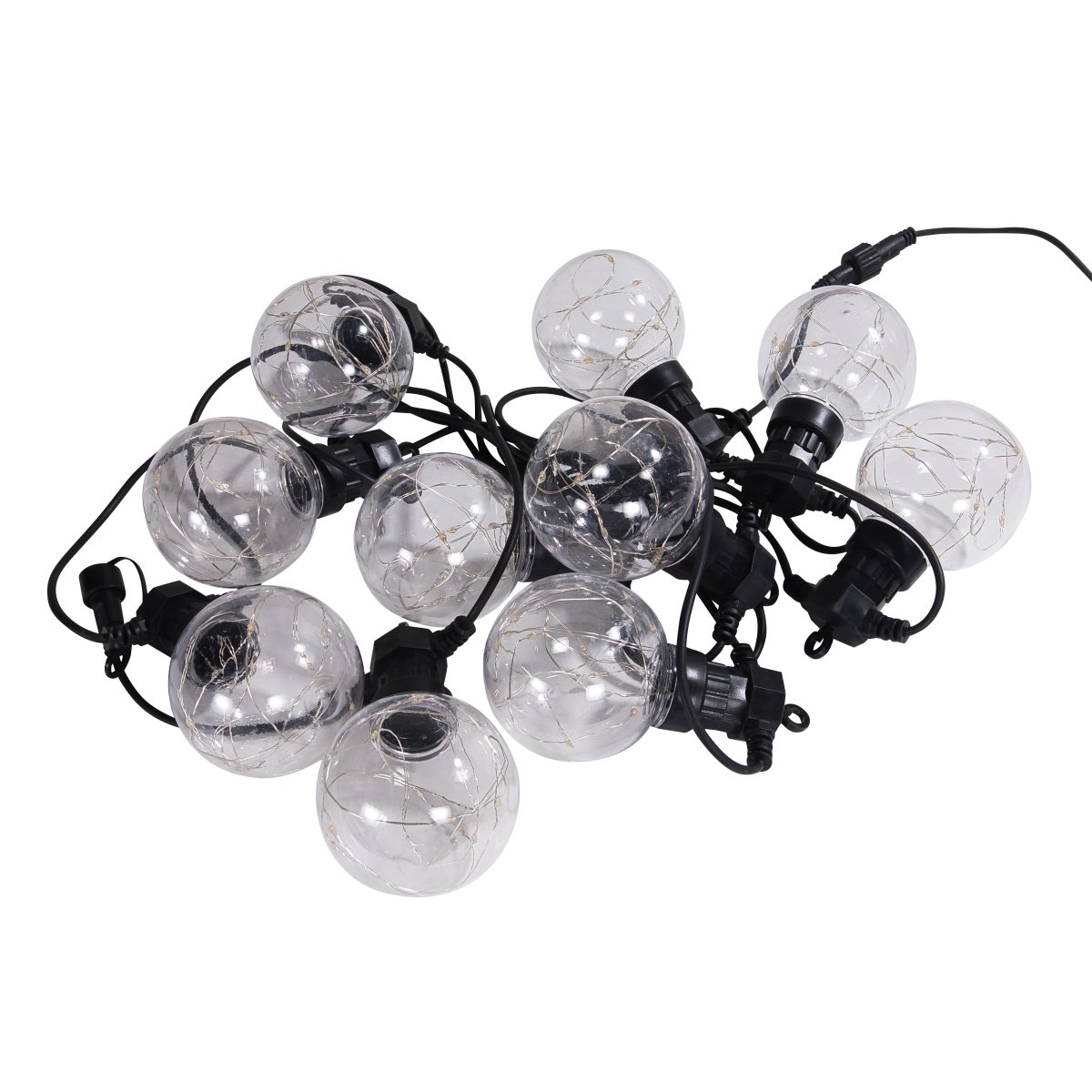 Garden micro-light Connectable 10m Noir De Pixie Design - Lorsque la minuterie est activ&eacute;e, la lampe sera allum&eacute;e pendant 8 heures et &eacute;teinte pendant 16 heures.