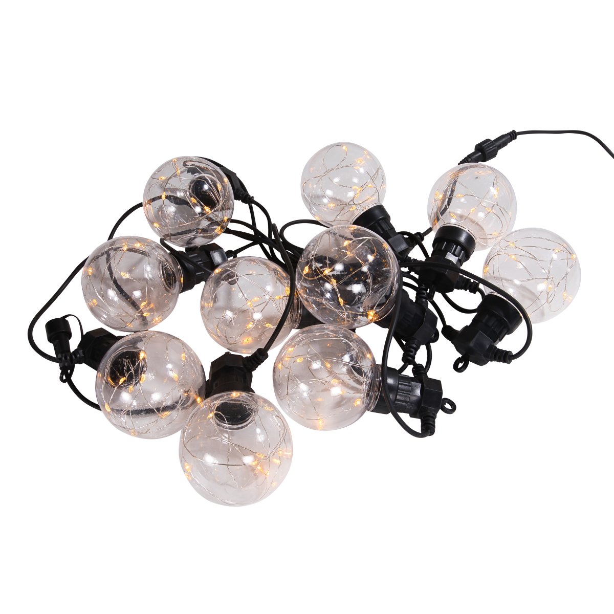 Garden micro-light Connectable 10m Noir De Pixie Design - Lorsque la minuterie est activ&eacute;e, la lampe sera allum&eacute;e pendant 8 heures et &eacute;teinte pendant 16 heures.