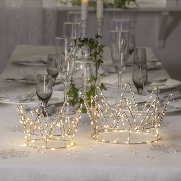 Crown Ø22 Argent De Star Trading - Magnifique d&eacute;coration d'int&eacute;rieur en forme de couronne.