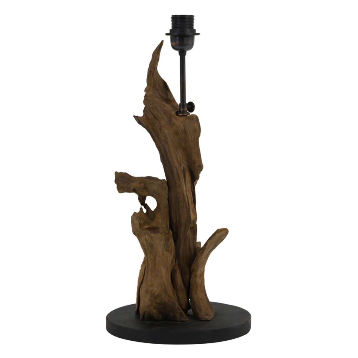 Ikal 50cm Bois pied de lampe De Light & Living - Fabriqué à partir de racines de teck recyclées, ce pied de lampe apporte une touche artistique et organique à n’importe quelle pièce, la transformant en un havre de paix.