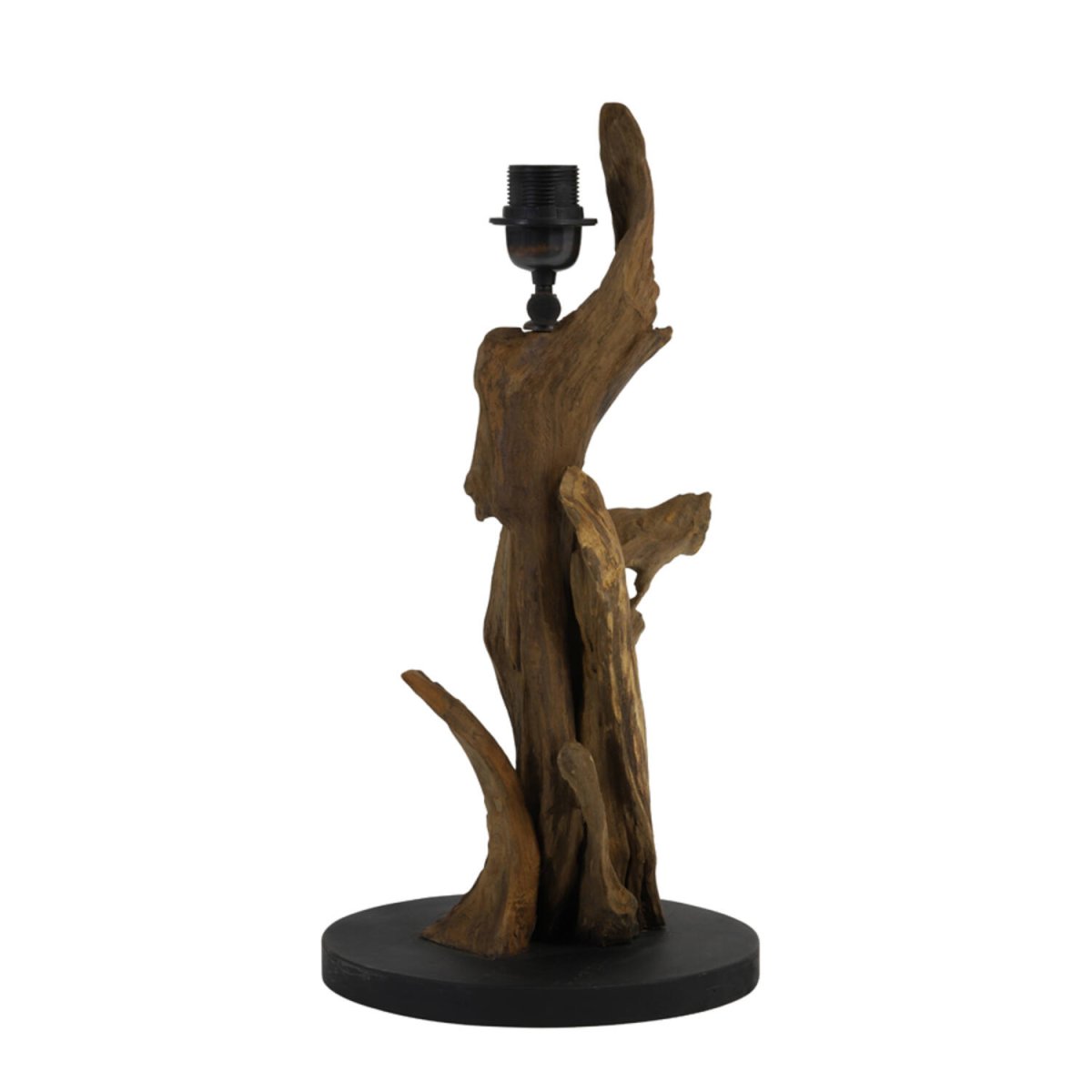 Ikal 50cm Bois pied de lampe De Light & Living - Fabriqué à partir de racines de teck recyclées, ce pied de lampe apporte une touche artistique et organique à n’importe quelle pièce, la transformant en un havre de paix.