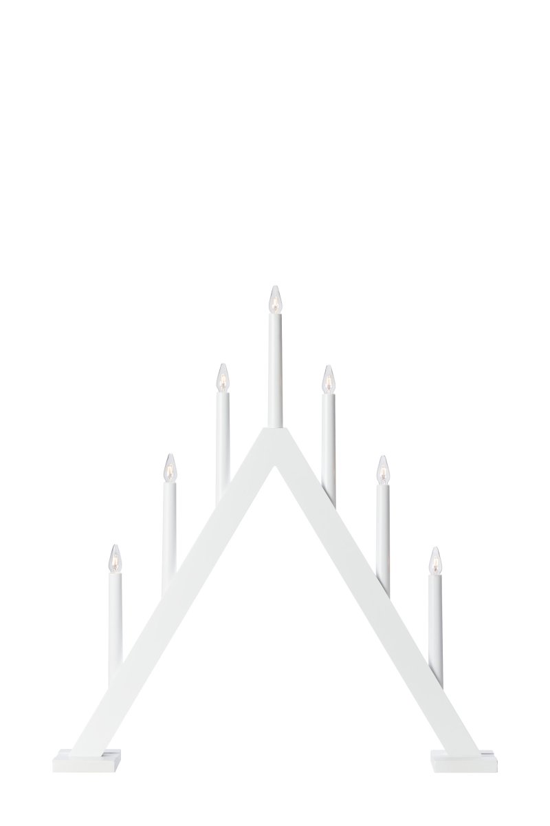 Ariele Blanc De Markslöjd - Bougeoir de l'Avent classique et &eacute;l&eacute;gant en blanc avec 7 bougies.