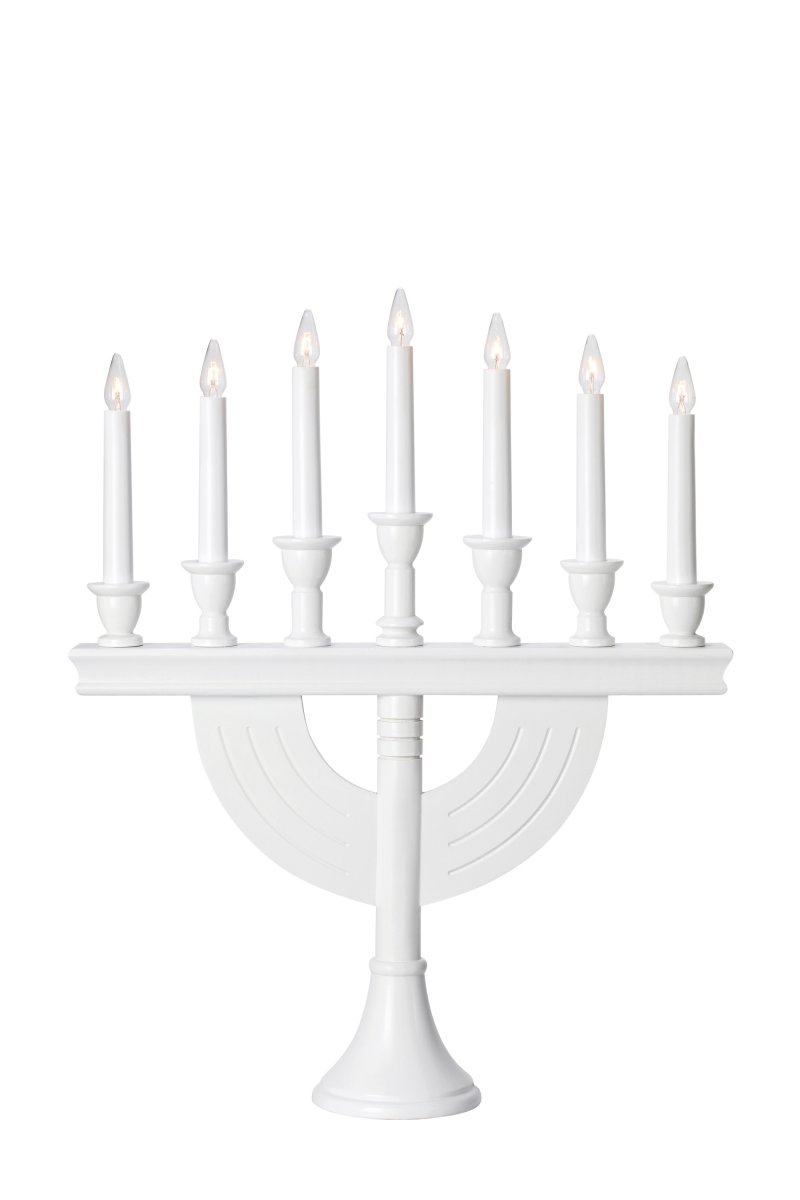 Torpa Blanc De Markslöjd - Bougeoir d&eacute;coratif de l'Avent blanc en bois.