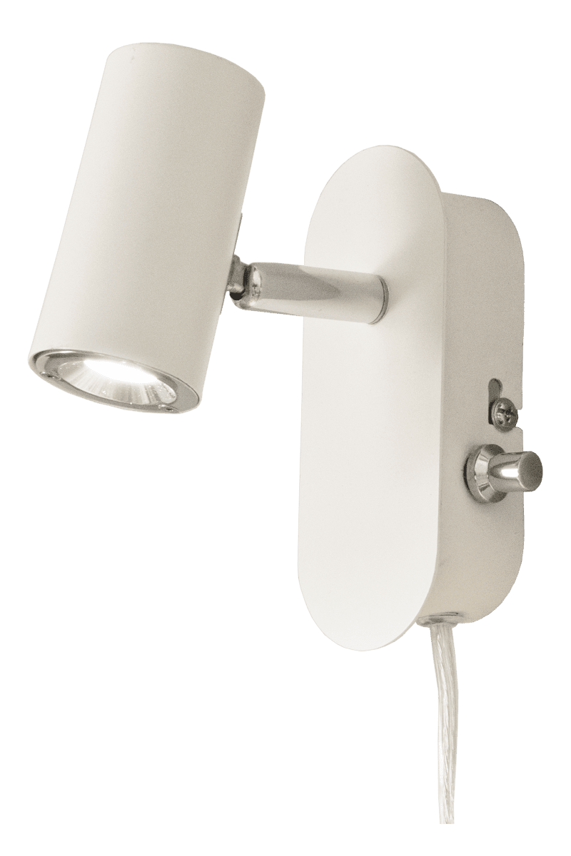 Gusto Blanc lampe de lecture De Aneta Lighting - Gusto dispose d'une source de lumière LED blanc chaud de 5 W et offre 400 lumens.