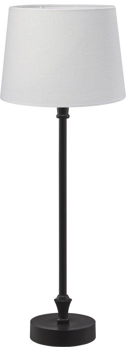 Liam 60cm Noir et blanc lampe de table De PR Home - La base de la lampe mesure 46 cm de haut et la hauteur totale est de 59 cm.