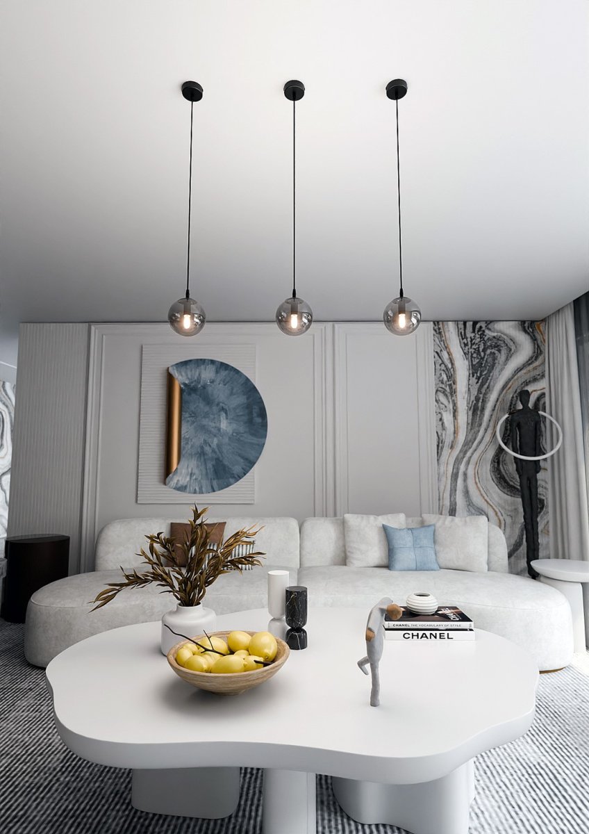 Cosmo Ø12 Couleur fumée suspension De Emibig Lighting - TRAKER est un plafonnier en forme d'araignée qui offre de nombreuses possibilités de conception grâce à ses longs câbles.