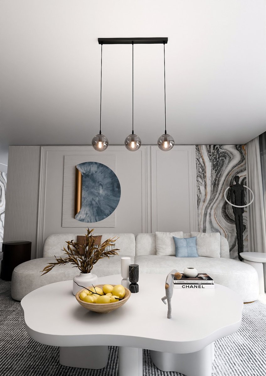 Cosmo 70cm Couleur fumée suspension De Emibig Lighting - Cosmo est une collection de plafonniers polyvalente et intemporelle.