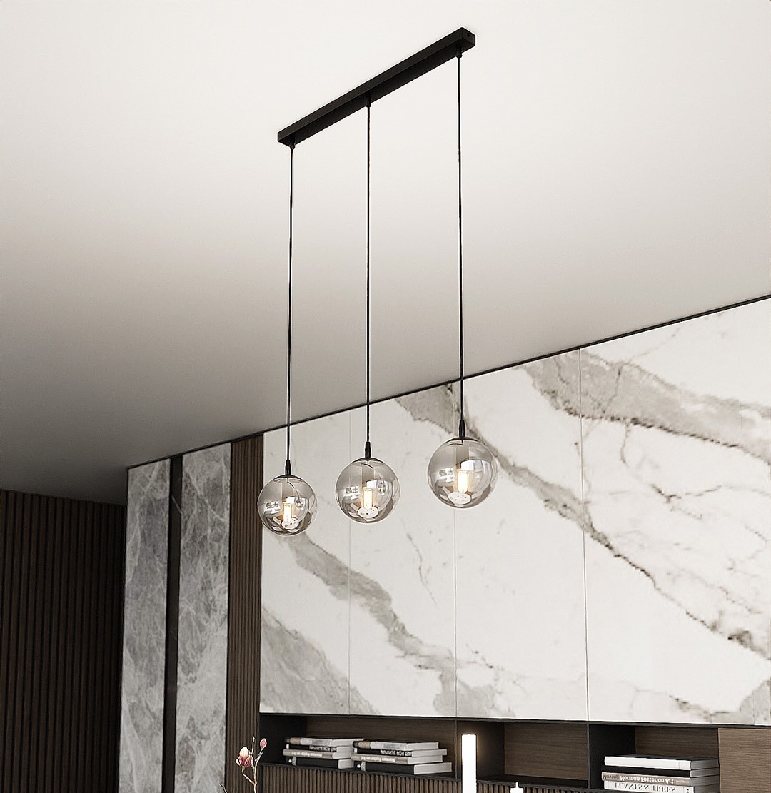 Cosmo 70cm Couleur fumée suspension De Emibig Lighting - Cosmo est une collection de plafonniers polyvalente et intemporelle.