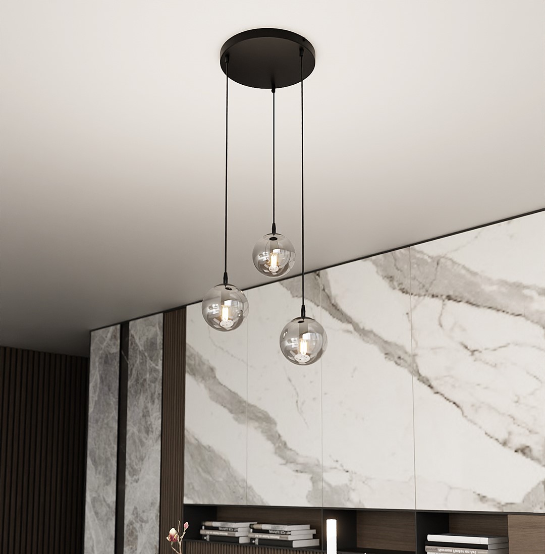 Cosmo Premium Ø40 Couleur fumée suspension De Emibig Lighting - Cosmo est une collection de plafonniers polyvalente et intemporelle.