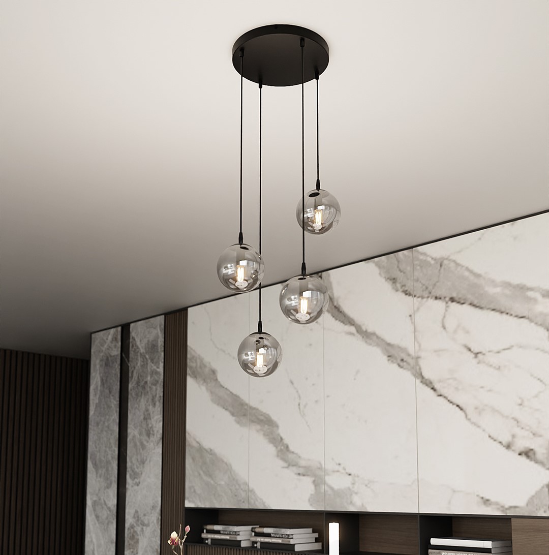 Cosmo Premium Ø40 Couleur fumée suspension De Emibig Lighting - Cosmo est une collection de plafonniers polyvalente et intemporelle.