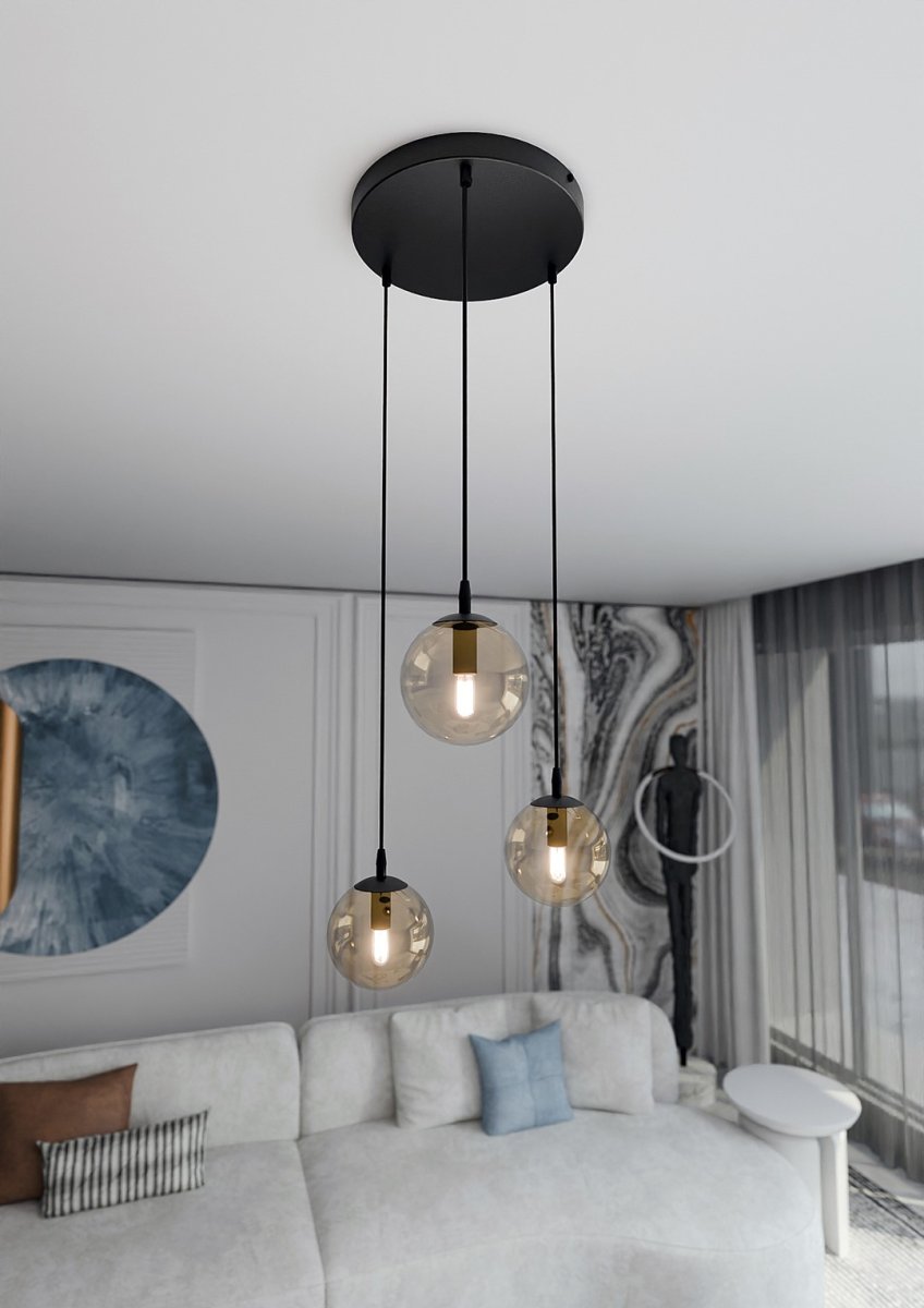 Cosmo Premium Ø40 Ambre suspension De Emibig Lighting - Cosmo est une collection de plafonniers polyvalente et intemporelle.