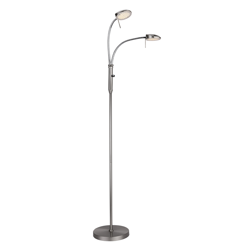 Vegas 2 Acier lampadaire De Halo Design - Le lampadaire Vegas à double éclairage est une solution pratique et élégante pour votre maison.