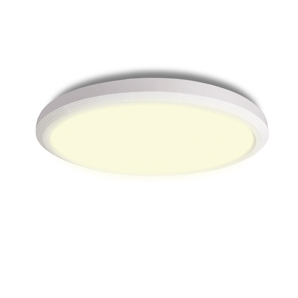 Ultra Ø24 Blanc lampe de salle de bain De Halo Design - Le plafonnier Ultra avec variateur à 3 niveaux est la combinaison parfaite du minimalisme moderne et de la fonctionnalité flexible.