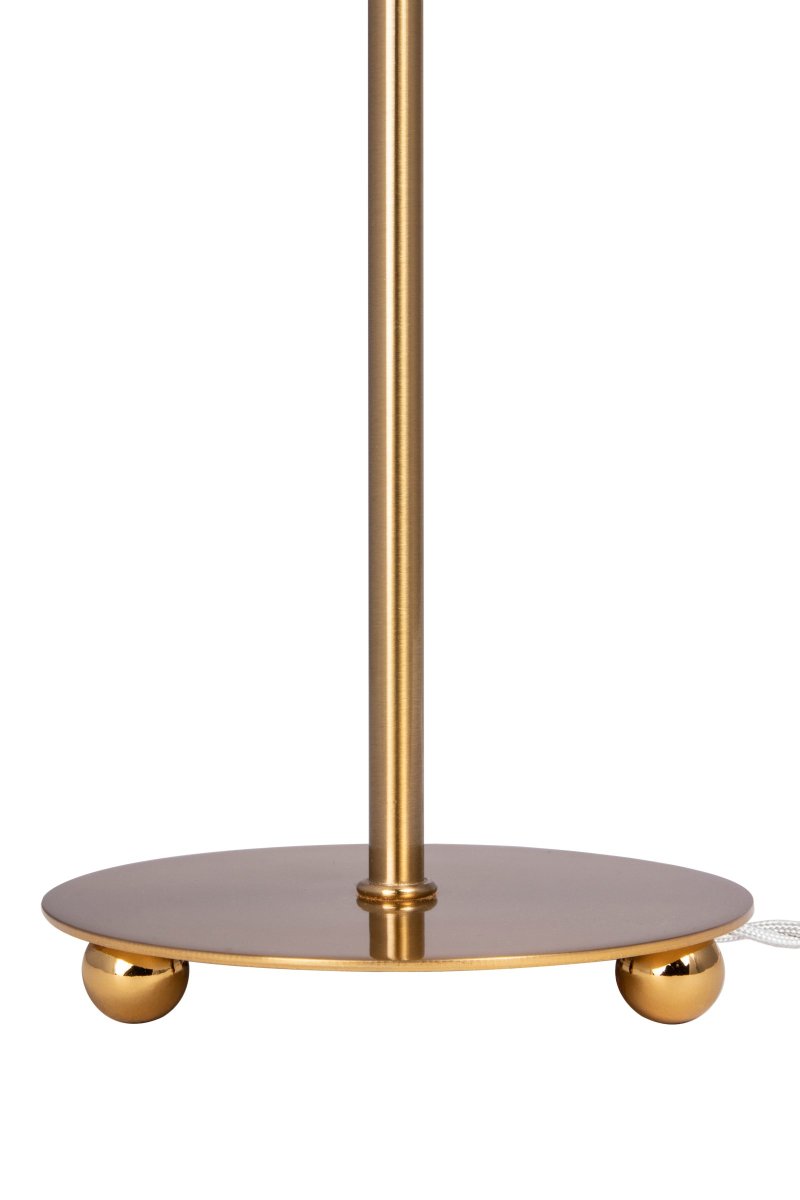 Edith 50cm Brun lampe de table De Globen Lighting - Edith est dot&eacute;e d'un c&acirc;ble textile nacr&eacute; torsad&eacute; de 200 cm de long avec un interrupteur.