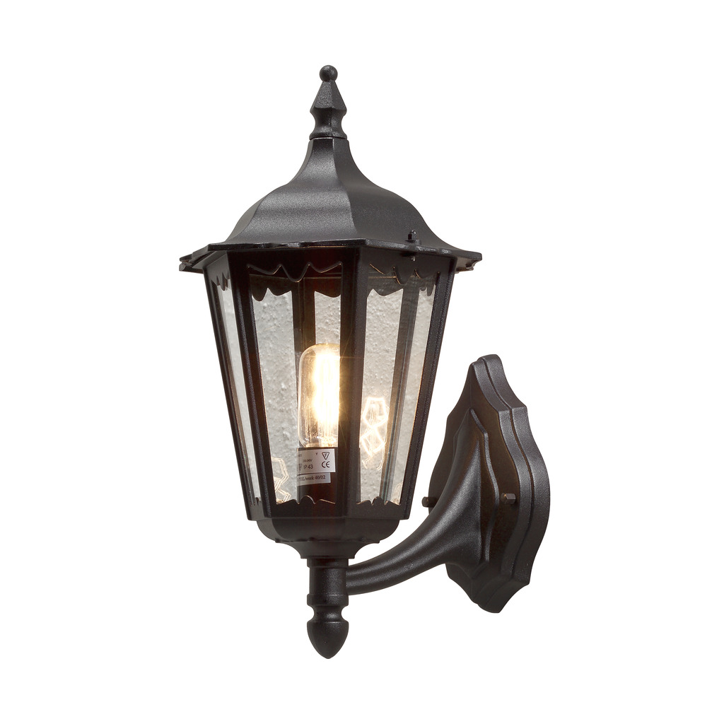 Firenze Noir lampe d’extérieur De Konstsmide - Le design élégant et la lumière chaleureuse de la lampe créent une atmosphère accueillante, parfaite pour les entrées et les patios.