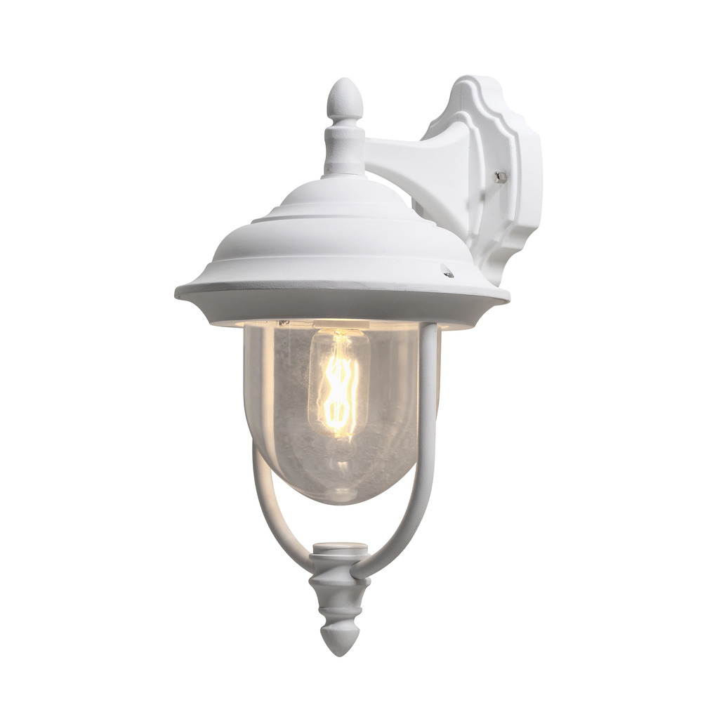 Parma Blanc lampe d’extérieur De Konstsmide - La lampe est fabriqu&eacute;e &agrave; partir de mat&eacute;riaux durables et peut r&eacute;sister &agrave; toutes les conditions m&eacute;t&eacute;orologiques, ce qui en fait un investissement &agrave; long terme dans votre maison.